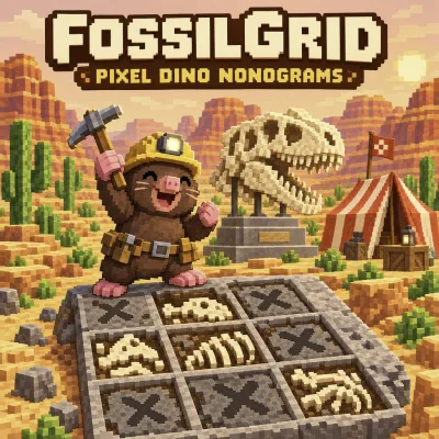 Fossilgrid: Pixel Dino Nonograms