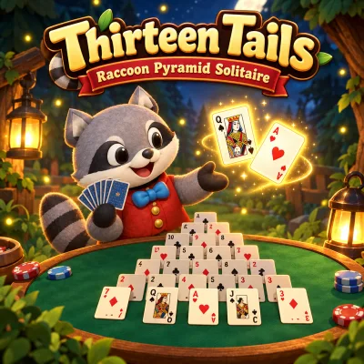 Thirteen Tails: Raccoon Pyramid Solitaire